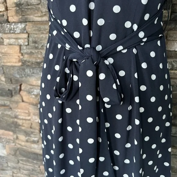 LOFT Blue and White V-Neck Sheath Dress - Picture 5 of 15